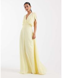 TFNC London - Bridesmaid Pleated Chiffon Maxi Dress - Lyst