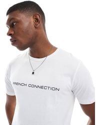 French Connection - French Connection Crew Neck T-Shirt With Chest Logo - Lyst