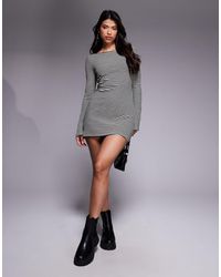Princess Polly - Bryanna Ribbed Flare Sleeve Bodycon Mini Dress - Lyst