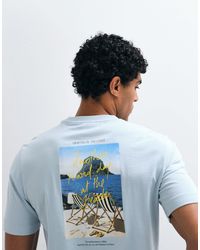 Mango - T-shirt en pur coton à imprimé graphique crafted by the coast - pâle - Lyst
