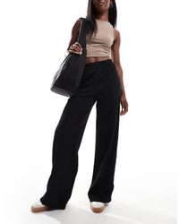 Vila - Pintuck Wide Leg Trousers - Lyst