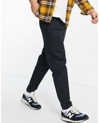 SELECTED - Pantalon chino coupe slim fuselée en coton mélangé - - black - Lyst