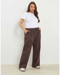 Yours Clothing - Pull On Wide Leg Jeans - Lyst
