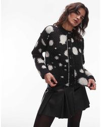 TOPSHOP - Cardigan Squadrato Monocromatico - Lyst