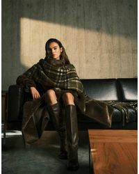 ASOS - Botas Por La Rodilla Con Puntera Redondeada De Cuero Premium Casper De - Lyst