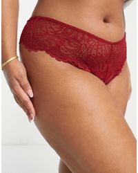 ASOS - Asos Design Curve Sienna Lace High Waist Brazilian Brief - Lyst