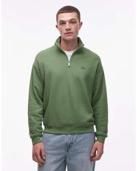 Lacoste - Sweatshirt Met Korte Rits - Lyst