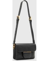 AllSaints - Jupiter Grain Leather Crossbody Bag - Lyst