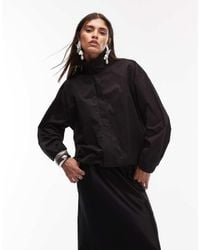 ASOS - Funnel Neck Tech Jacket With Pleat Sleeve Detail - Lyst
