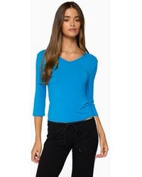 Edikted - Toralei Three-Quarter Sleeve V Neck Top - Lyst