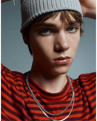 Pull&Bear - – 2er-pack halsketten aus stahl - Lyst