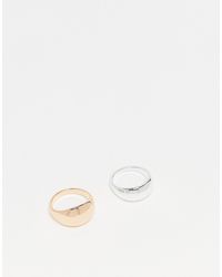 ASOS - Pack Of 2 Rings With Bubble Design - Lyst