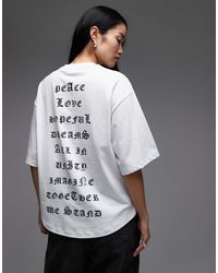 AllSaints - Camiseta Blanca Con Estampado En La Espalda Vision Amelie De -Blanco - Lyst