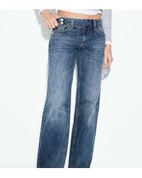 Stradivarius - Tall Low-waist Straight-leg Hammer-loop Jeans - Lyst