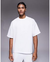 River Island - Oversized Plisse T-shirt - Lyst