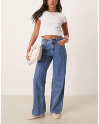 Aware - Rena Mid Rise Wide Leg Jeans - Lyst