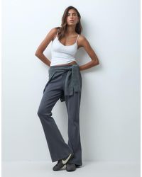 ASOS - Interlock Wide Leg Flare Trackies - Lyst