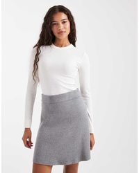 Vero Moda - Knit Flippy Mini Skirt - Lyst