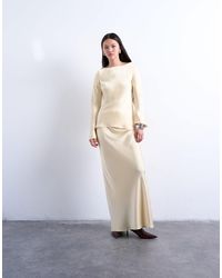 TOPSHOP - Flood Length Maxi Bias Skirt - Lyst