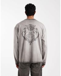 ASOS - – – langärmliges oversize-t-shirt aus schwerem stoff - Lyst