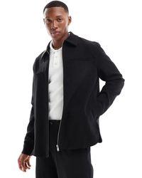 River Island - Camicia giacca elegante nera - Lyst