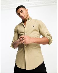 Polo Ralph Lauren - Icon Logo Slim Fit Cotton Stretch Poplin Shirt - Lyst