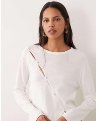 Mango - Teen Asymmetric Button Detail Cardigan - Lyst