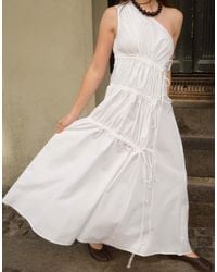 NA-KD - X Charlotte Olivia One Shoulder Cotton Maxi Dress - Lyst