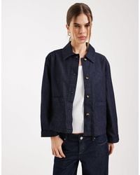 ONLY - Pocket Detail Boxy Denim Jacket - Lyst