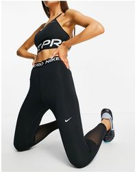 Nike – pro 365 – leggings mit kurzem bein - Schwarz