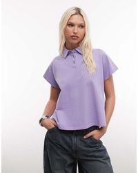 ASOS - Trapeze Hem Short Sleeve Polo Top - Lyst
