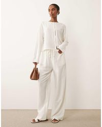ASOS - Linen Blend Pull On Trouser Co Ord - Lyst
