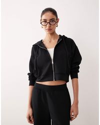 Abercrombie & Fitch - Ypb - sweat à capuche d'ensemble court et zippé en molleton - Lyst