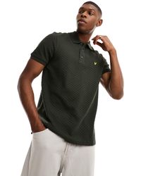Lyle & Scott - Lyle & Scott Grid Texture Polo Shirt - Lyst