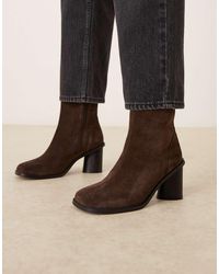 ASOS - Rex Suede Round Toe Ankle Boots - Lyst