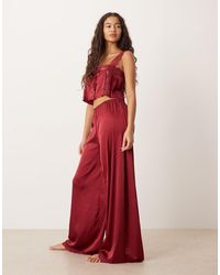 KAT THE LABEL - Cindy Mix And Match Wide Leg Trousers - Lyst