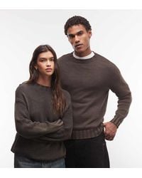Collusion - Unisex Washed Oversized Crew Neck Sweater - Lyst