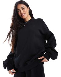 The Couture Club - Felpa Basic Slavato Con Cuciture - Lyst