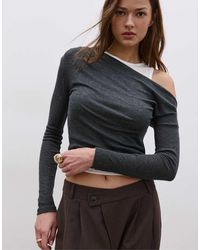 Stradivarius - Asymmetric Double T-shirt - Lyst