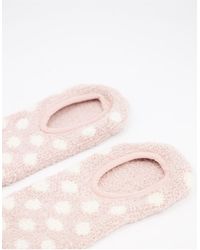 Women'secret Cosy Spot Print Foostie Socks - Pink