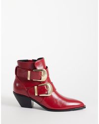 ASOS - Ruben Boho Buckle Heeled Ankle Boots - Lyst
