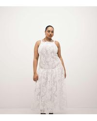 ASOS - Asos Design Curve Slash Neck All Over Lace Midi Dress - Lyst