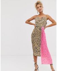 coast pink leopard print dress