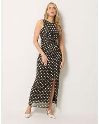 Long Tall Sally - Polka Dot Twist Maxi Dress - Lyst