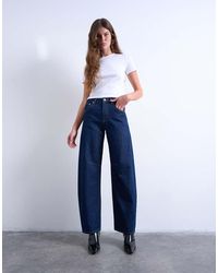 TOPSHOP - Barrel Mid Rise Jeans - Lyst