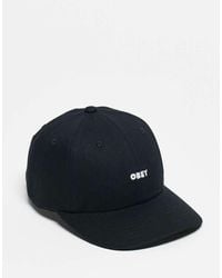 Obey - Gorra De Béisbol Negra Con Seis Paneles, Visera Curvada Y Logo En Negrita De - Lyst