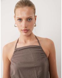 esmé studios - Gesmokte Cropped Strandtop - Lyst