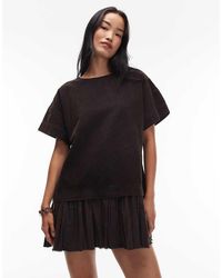 ASOS - Vestito Corto Stile T-Shirt Ibrido - Lyst
