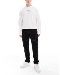 Only & Sons - Edge Straight Fit Utility Pocket Jeans With Contrast Stitch - Lyst