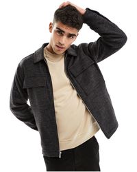 Abercrombie & Fitch - Wool Zip Front Shirt Jacket - Lyst